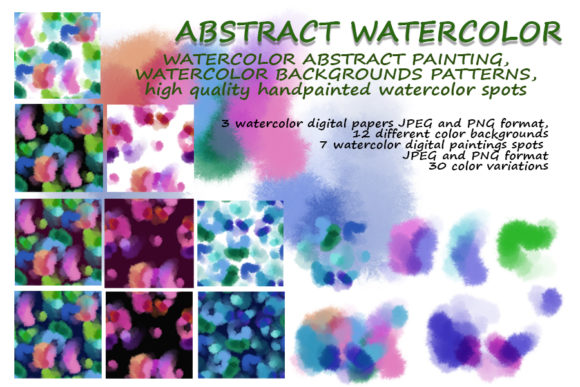 Abstract Watercolor Shapes and Illustrations