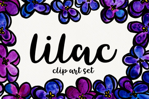 Lilac Watercolor Clipart and Illustrations