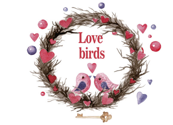 Valentine's Day Watercolor Illustration